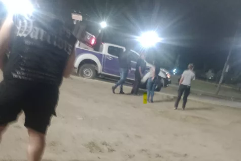 Foto del operativo de decomiso del carro